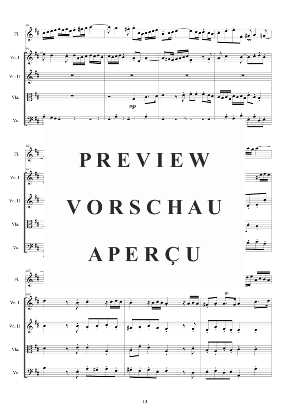 Produktgalerie: Seite 11 von 11 Concerto No.3 to 5 in D-Dur Op.5, , Querflöte Solo und Streicher Ensemble