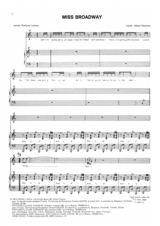 Produktbild zu: Miss Broadway Belle Epoque 