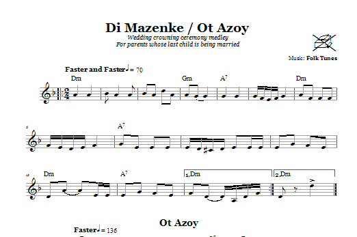 Product gallery: Page 1 of 1 Di Mazinke/Ot Azoy (Wedding Crowning Ceremony Medley), Chasidic