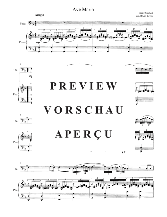 Product gallery: Page 3 of 6 Ave Maria , , (tuba + piano)