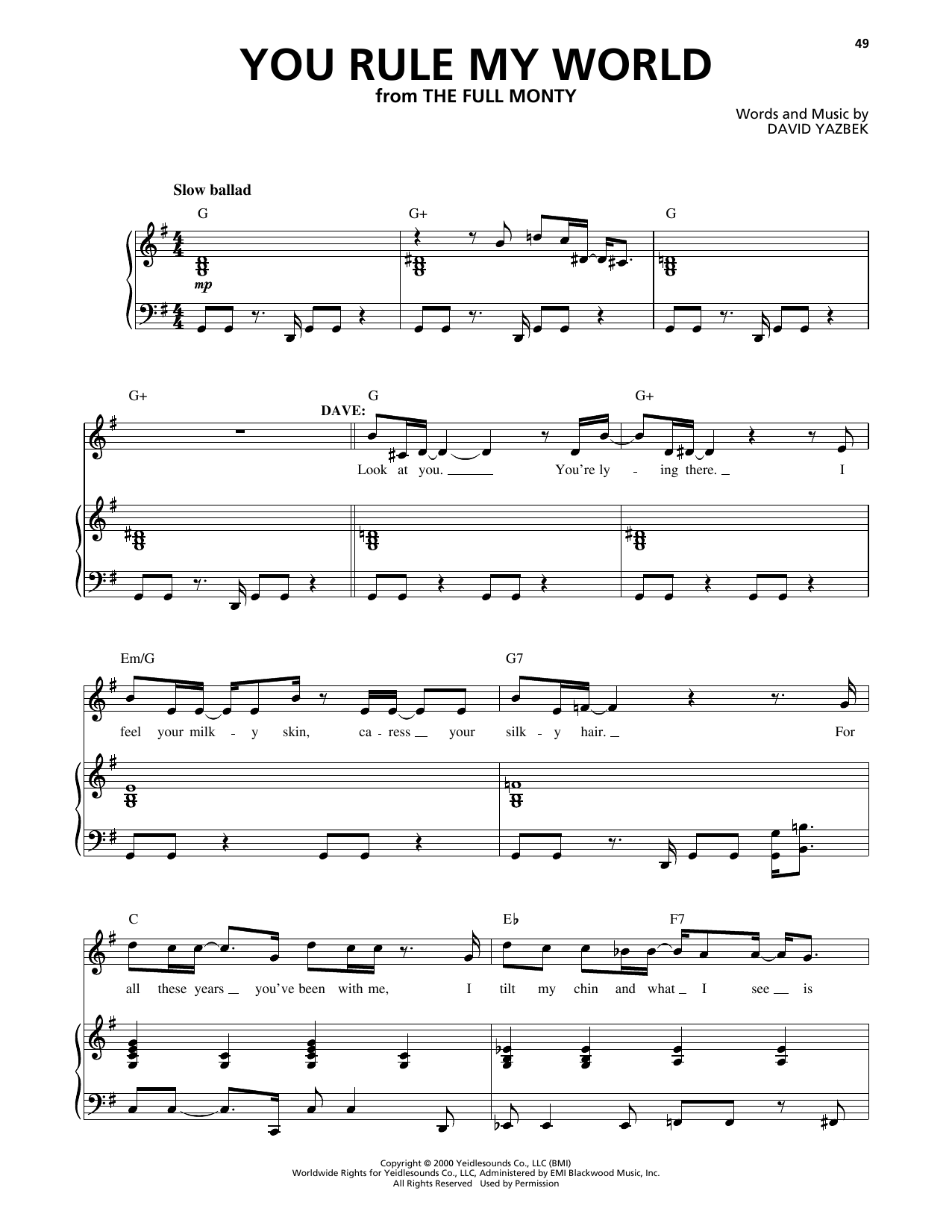 Produktbild zu: You Rule My World (from The Full Monty)