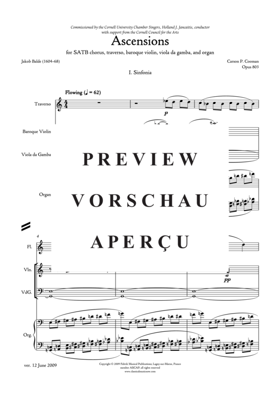 Product gallery: Page 10 of 21 Ascensions , , (Gemischter Chor,Ttraverso, Violine, Viola da gamba + Orgel)