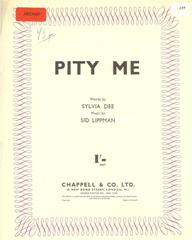 cover: Pity Me, Sidney Lippman
