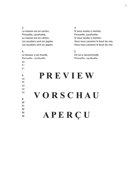 Produktgalerie: Seite 5 von 5 Pirouette Cacahuè te, , (Gesang + Klavier)