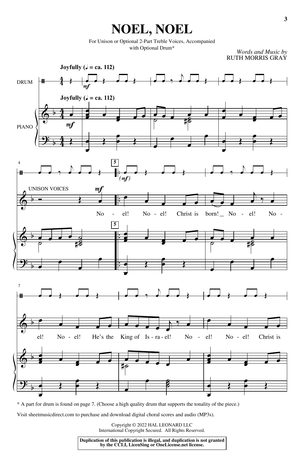 Produktgalerie: Seite 1 von 1 Noel, Noel, Ruth Morris Gray, Chor