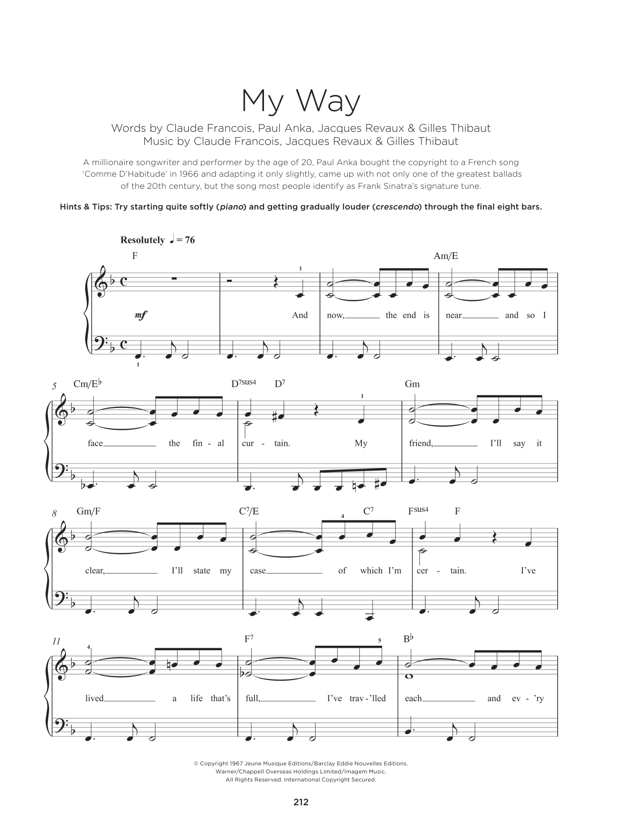 Produktbild zu:  My Way - Frank Sinatra