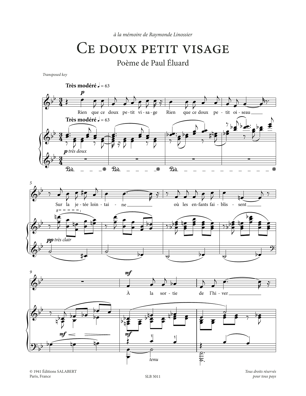 Produktbild zu: Ce doux petit visage (Low Voice)