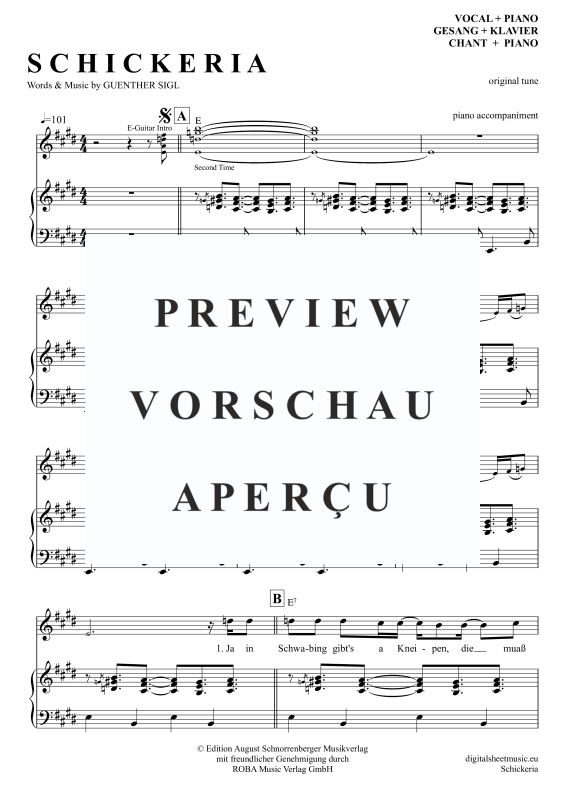 Produktgalerie: Seite 8 von 11 Schickeria, Spider Murphy Gang, Gesang mit Klavierbegleitung