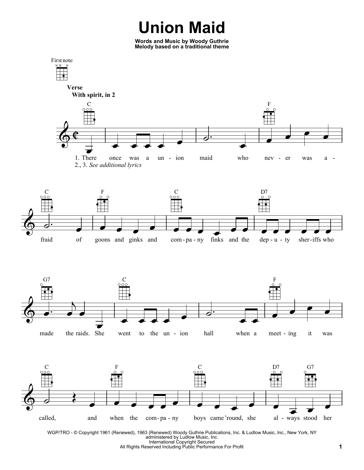 Product gallery: Page 1 of 1 Union Maid, Woody Guthrie