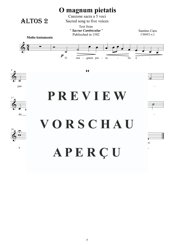 Product gallery: Page 8 of 10 O magnum pietatis - Canzone, , Mixed Choir 5-Part Saatb A Cappella
