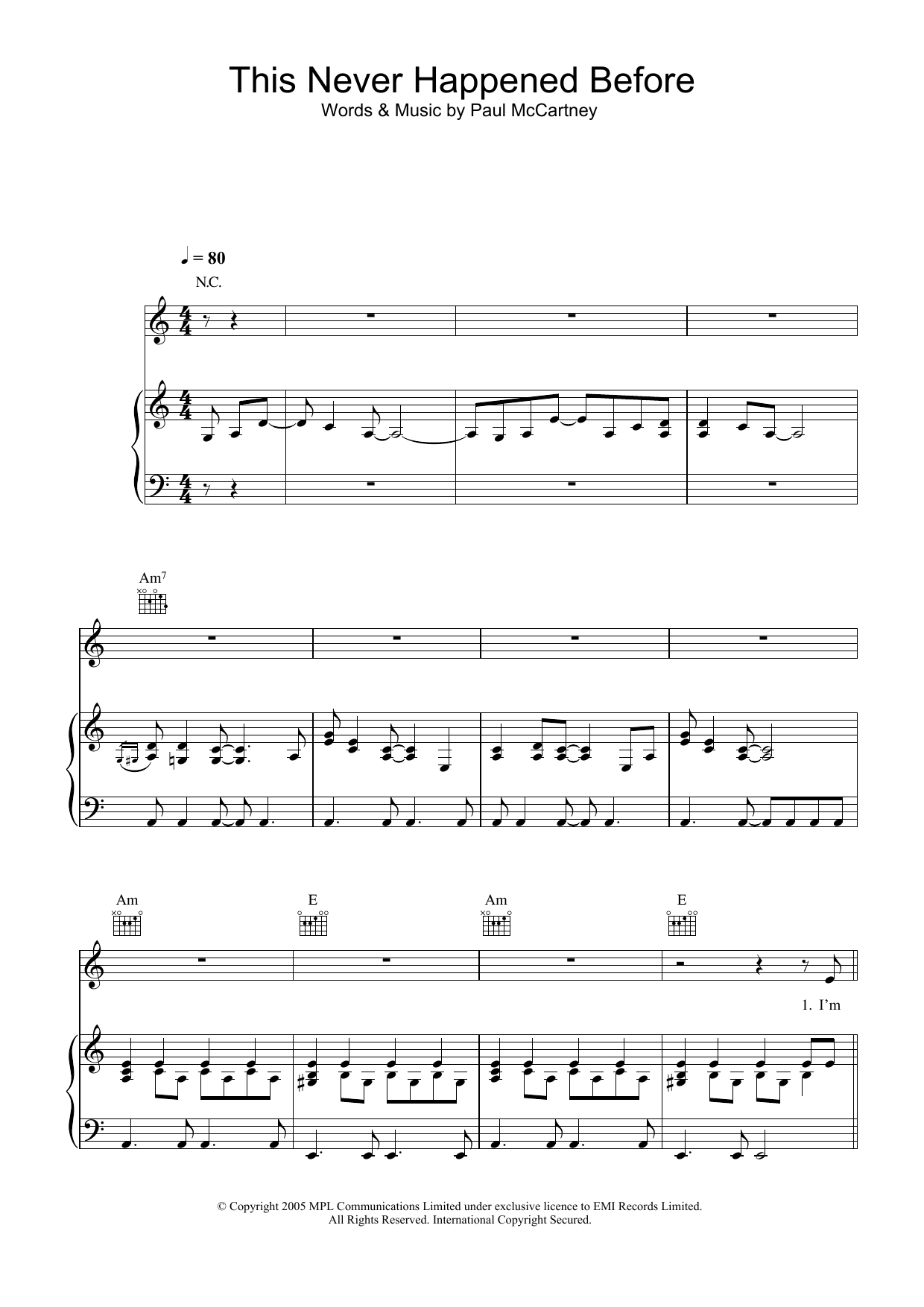 Produktgalerie: Seite 1 von 1 This Never Happened Before, Paul McCartney, Gesang, Gitarre, Klavier