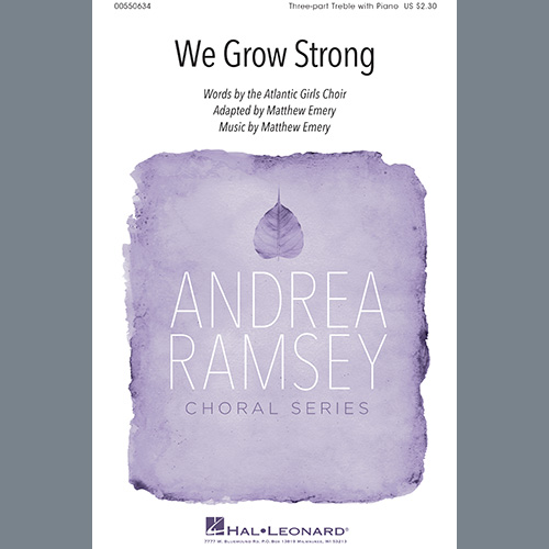 cover: We Grow Strong, Matthew Emery, Chor