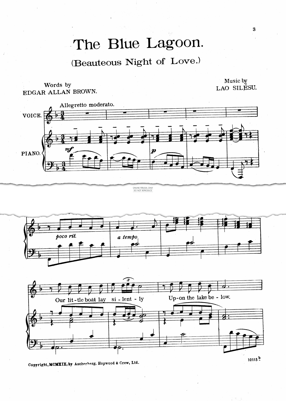 gallery: The Blue Lagoon (Bounteous Night Of Love), Lao Silésu