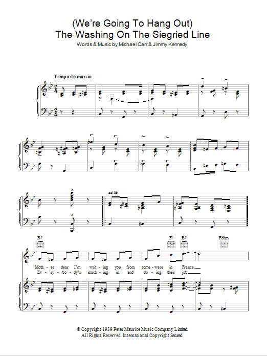 Produktgalerie: Seite 1 von 1 The Washing On The Siegfried Line, Flanagan & Allen, Gesang, Gitarre, Klavier