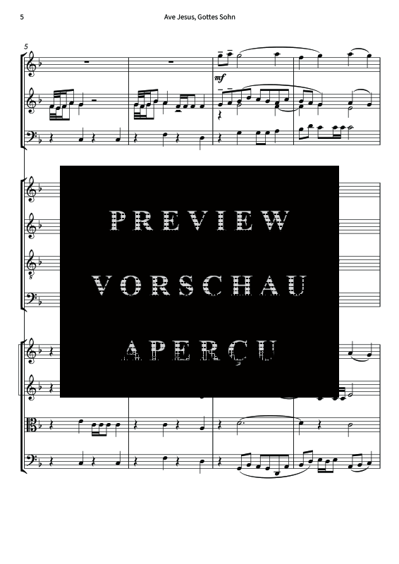 gallery: Ave Jesus, Gottes Sohn, , (mixed choir, soli and strings)