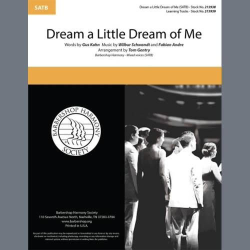 cover: Dream a Little Dream of Me (arr. Tom Gentry and Beth Ramsson), Gus Kahn