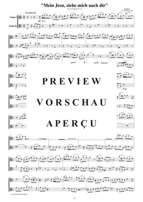 Product gallery: Page 2 of 3 Arie aus der Kantate Nr.22 für zwei Bratschen, , 