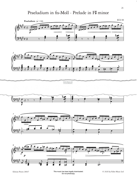 Produktgalerie: Seite 1 von 1 Prelude In F Sharp Minor, ICS 18, Clara Schumann, Klavier