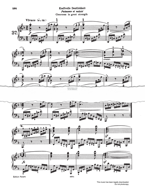 Produktgalerie: Seite 1 von 1 Vivace Study (Op. 740, No.37), Carl Czerny, Klavier