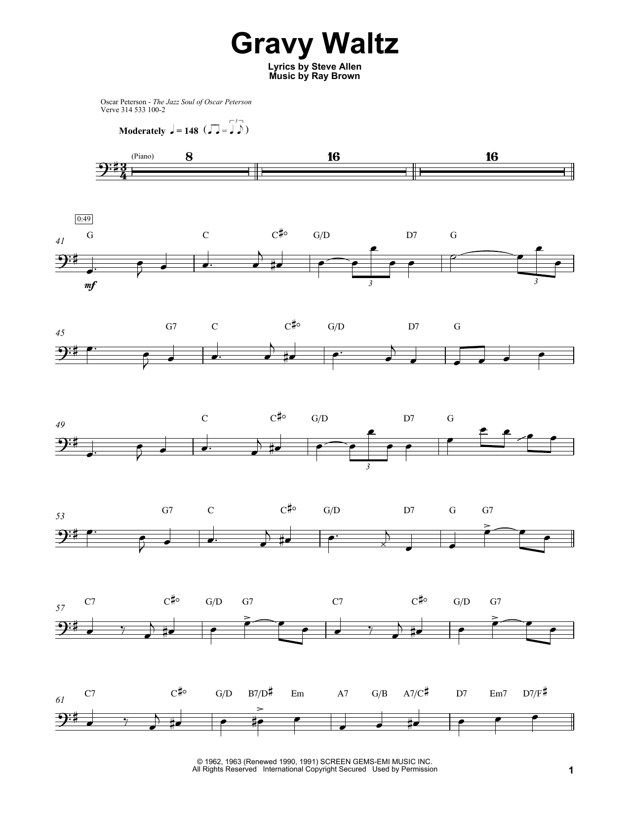 Produktgalerie: Seite 1 von 1 Gravy Waltz, Ray Brown, Kontrabass
