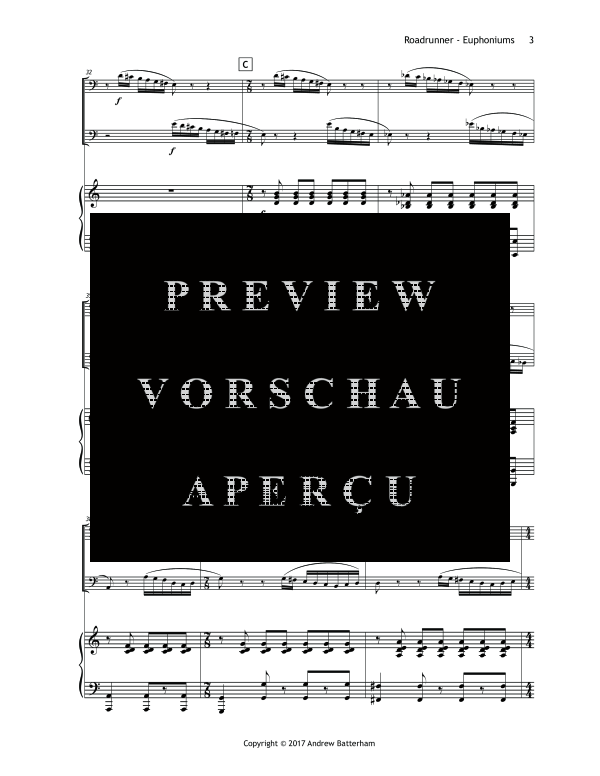 Produktgalerie: Seite 7 von 11 Roadrunner, , (Trio 2x Euphonium + Klavier)