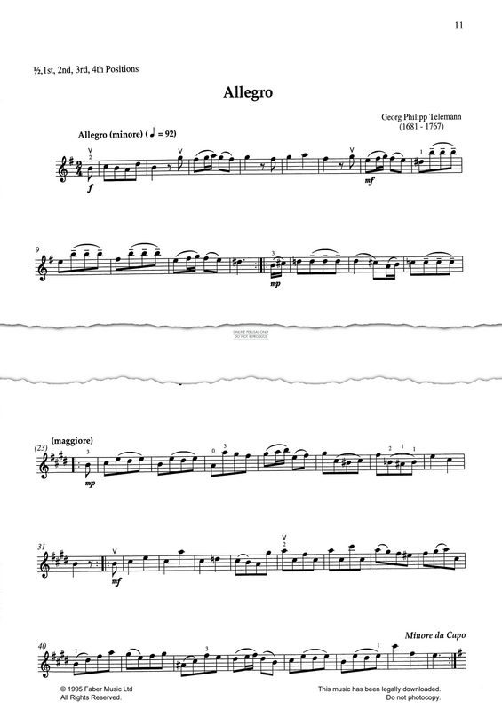 Product gallery: Page 1 of 1 Allegro, Georg Philipp Telemann