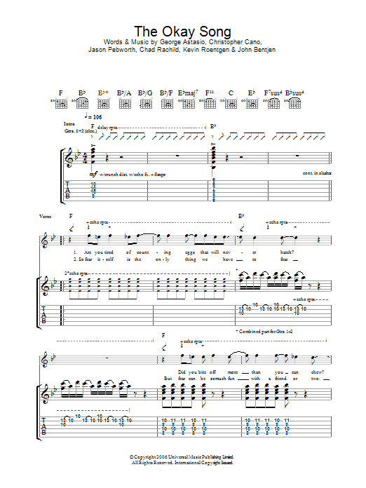 Produktgalerie: Seite 1 von 1 The Okay Song, Orson, Gitarre