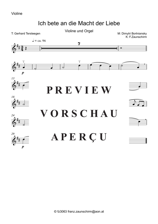 Product gallery: Page 4 of 6 Ich bete an die Macht der Liebe , , (violin + organ)