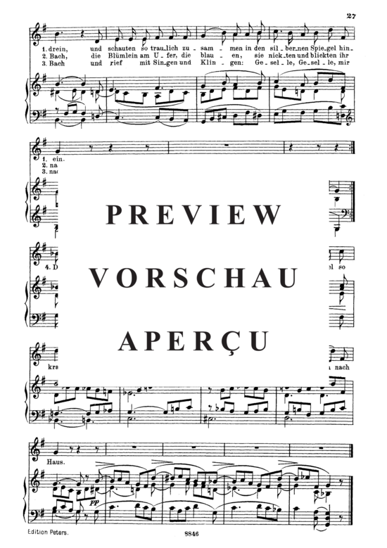 Product gallery: Page 3 of 3 Tränenregen D.795-10 (Die Schöne Müllerin), , Medium Voice and Piano