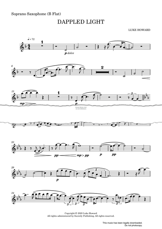 Produktgalerie: Seite 1 von 1 Dappled Light, Luke Howard, Klavier, Saxophon