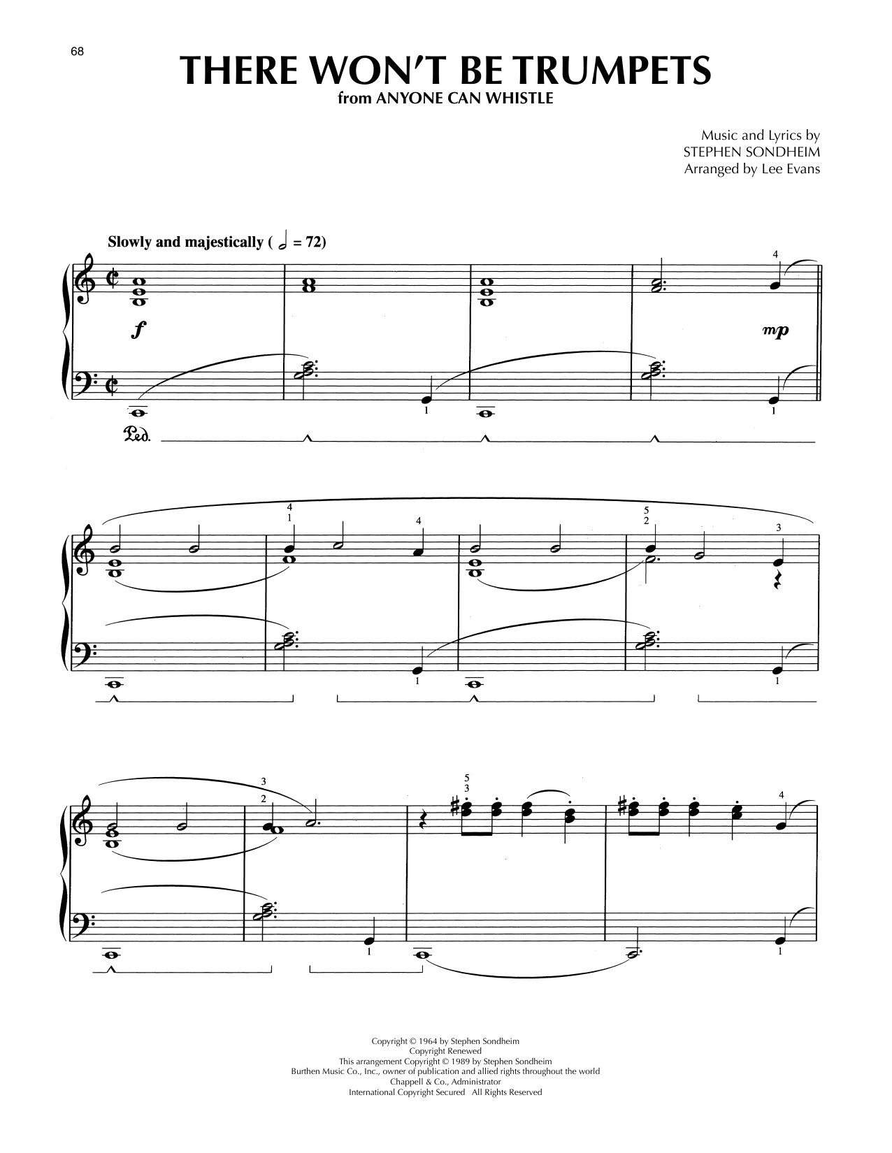 Produktbild zu: There Won't Be Trumpets (from Anyone Can Whistle) (arr. Lee Evans)