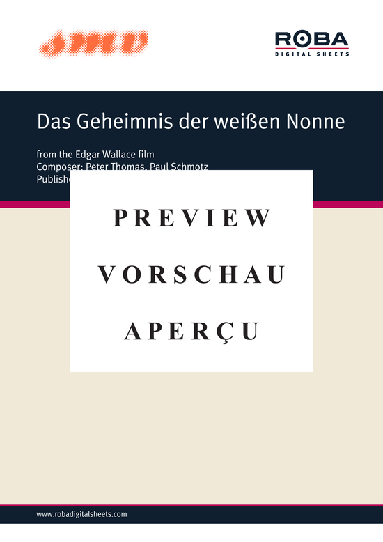 Product gallery: Page 2 of 3 Das Geheimnis der weißen Nonne , , Piano Solo