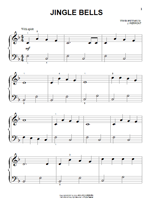 Produktgalerie: Seite 1 von 1 Jingle Bells, J. Pierpont, Klavier