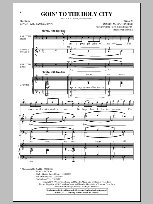 Produktbild zu: Goin' To The Holy City
