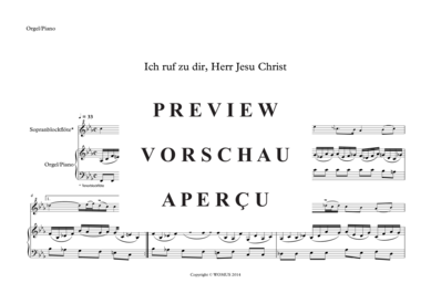 Product gallery: Page 2 of 4 Ich ruf zu dir Herr Jesu Christ , , (soprano recorder + organ)