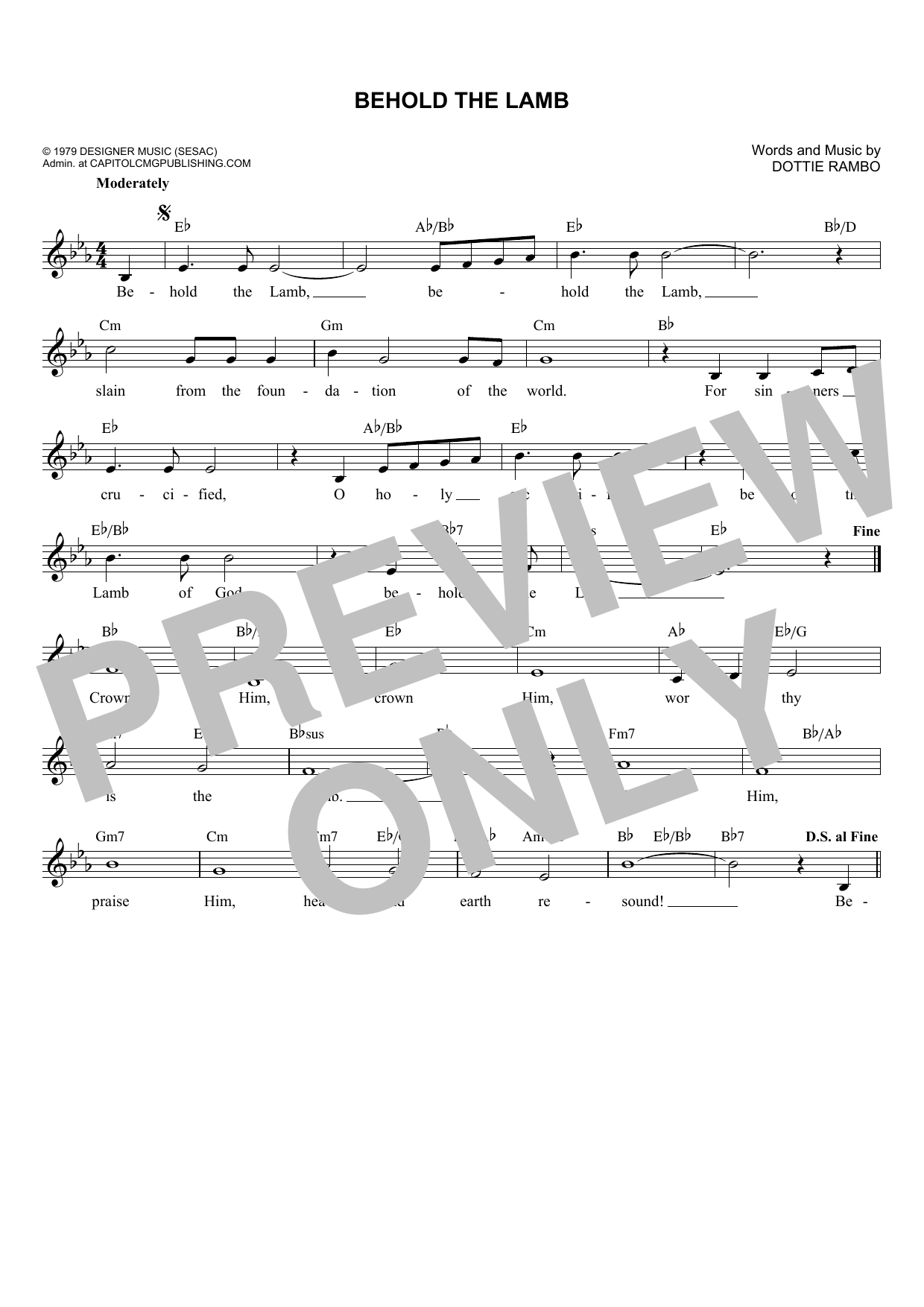 Produktbild zu: Behold The Lamb