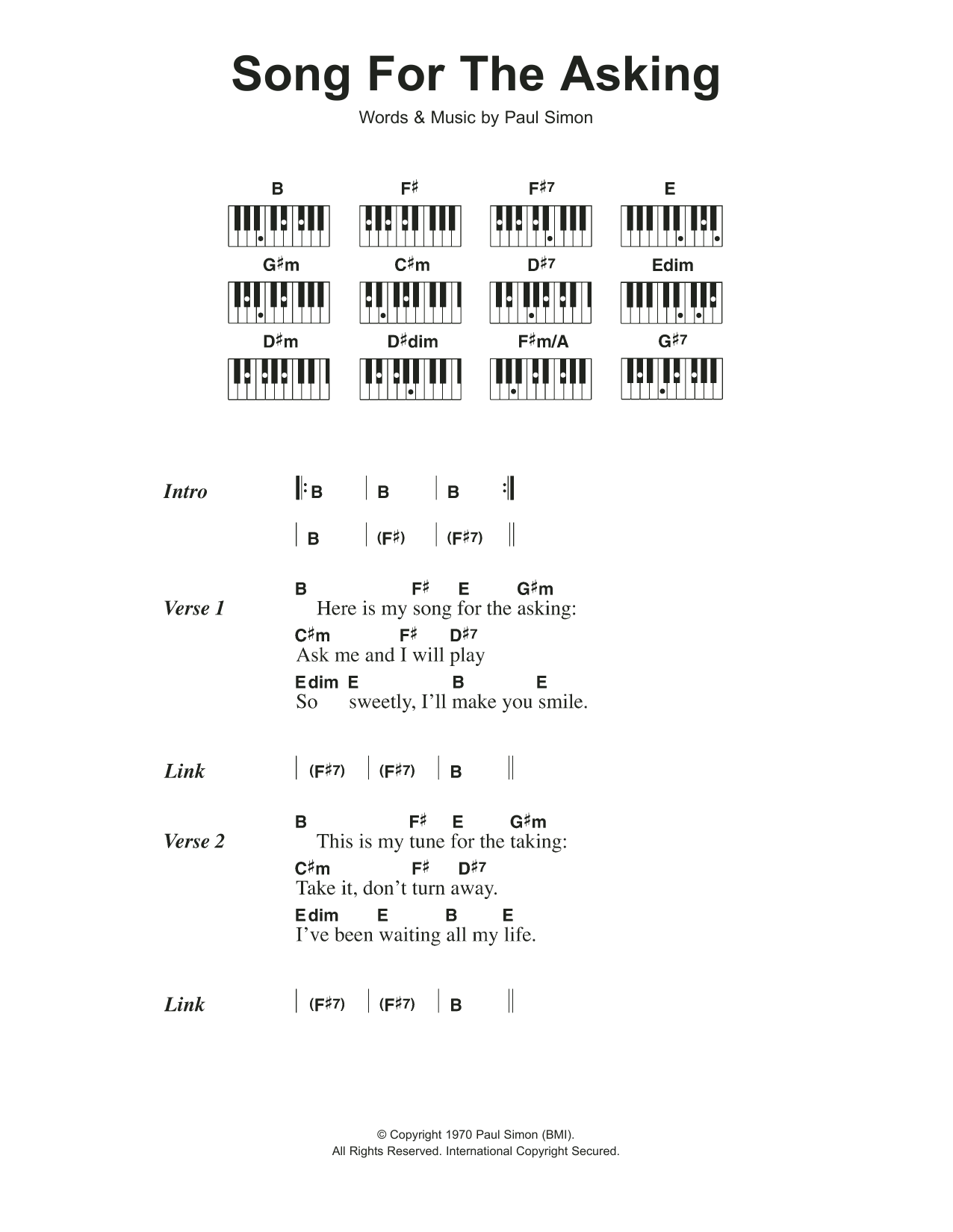Produktbild zu: Song For The Asking
