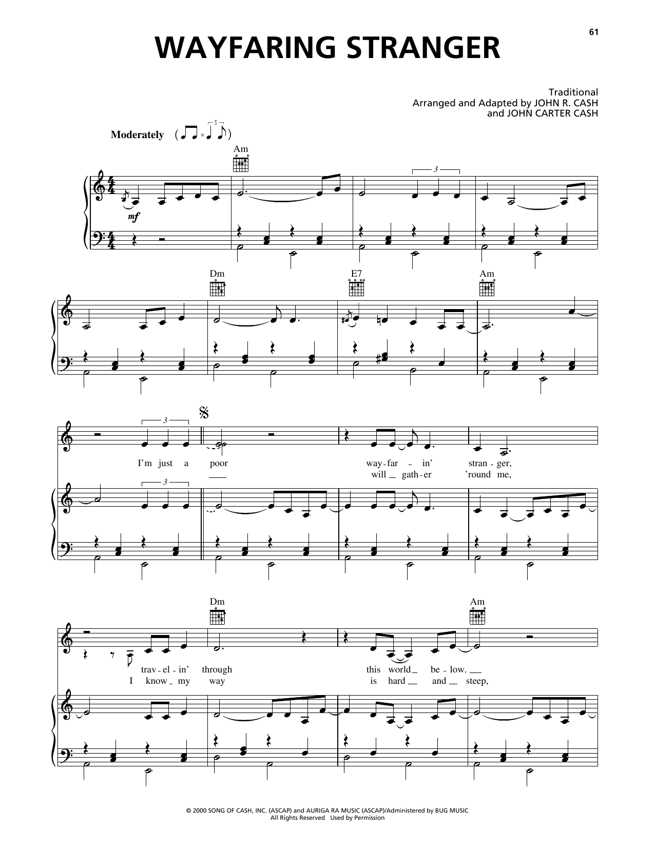 Produktgalerie: Seite 1 von 1 Wayfaring Stranger, Johnny Cash, Gesang, Gitarre, Klavier