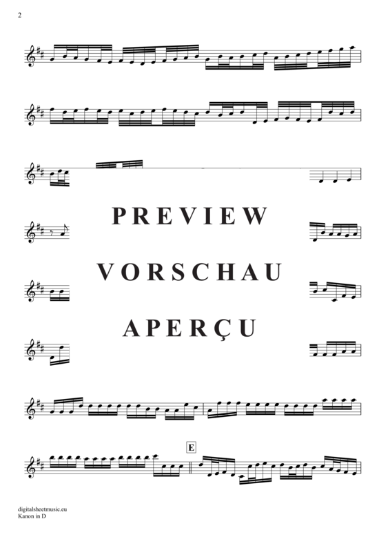 Produktgalerie: Seite 3 von 4 Kanon In D , Pachelbel, Johann, (Oboe)