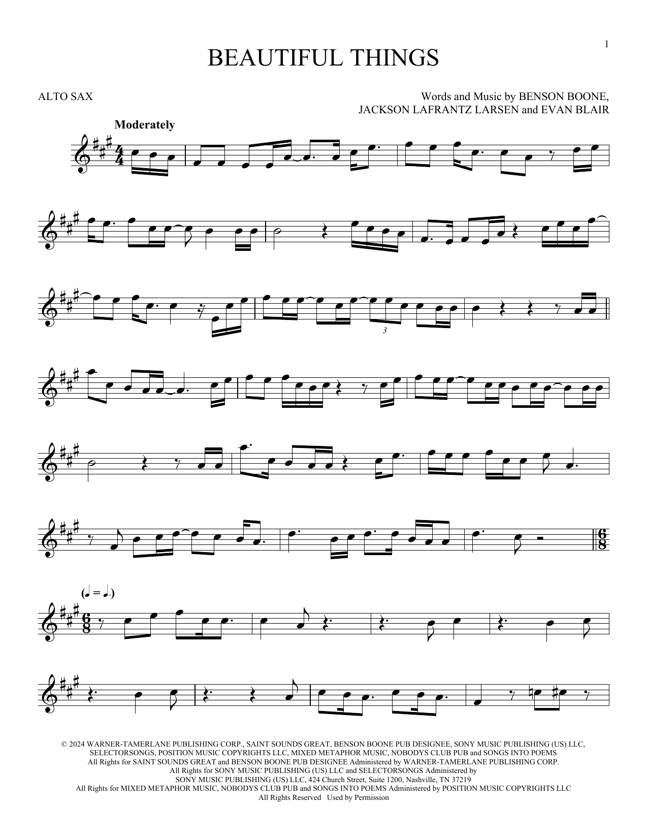 Product gallery: Page 1 of 1 Beautiful Things, Benson Boone