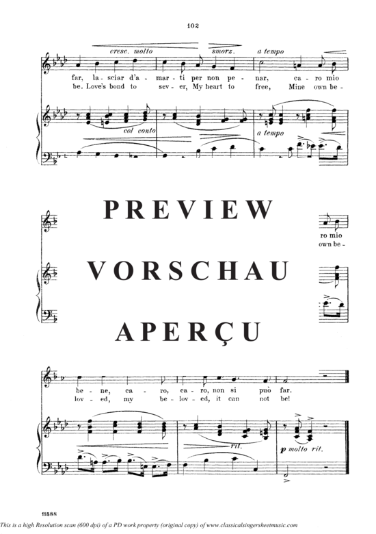 Product gallery: Page 5 of 5 Lasciar d'amarti, Parisotti, Alessandro, Medium Voice and Piano