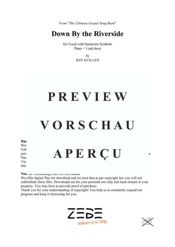 gallery: Down By the Riverside, , Voice and Piano