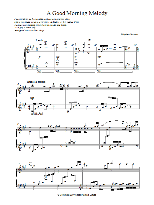 Product gallery: Page 1 of 1 A Good Morning Melody, Zbigniew Preisner