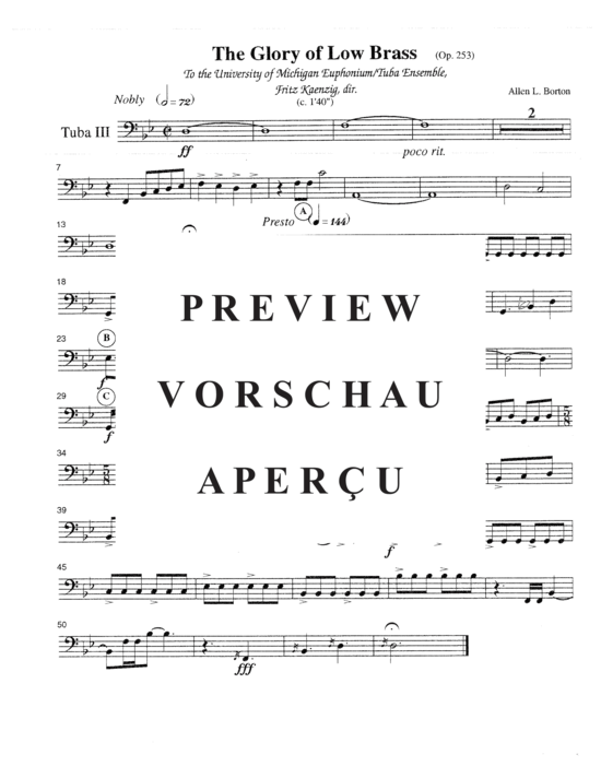 gallery: The Glory of Low Brass (Op. 253) , ,  (Tuba Ensemble EEETTTTT)