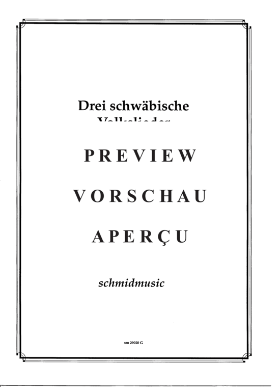 gallery: Drei schwäbische Volkslieder , , (Gemischter Chor)