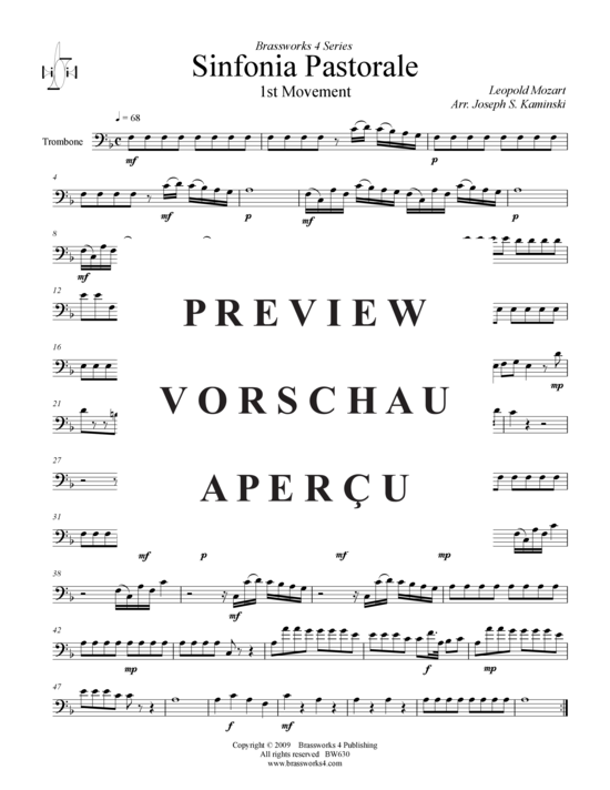 Produktgalerie: Seite 8 von 11 Sinfonia Pastorale, Mvt 1 , , (Blechbläserquintett)