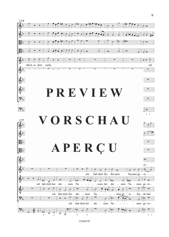 gallery: Fürchte dich nicht - Concerto à 10, , Gemischtes Ensemble SSATB, 2 Violinen, 2 Violen und BC
