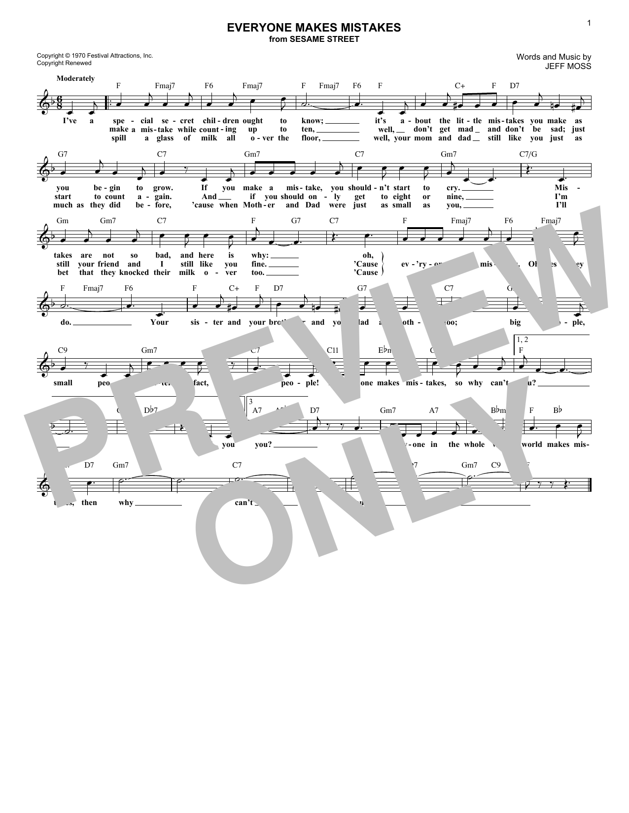 Produktbild zu: Everyone Makes Mistakes (from Sesame Street)