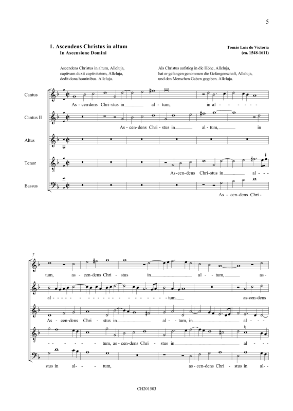 Produktbild zu: Ascendens Christus in altum / Ascendit DeusTomás Luis de Victoria