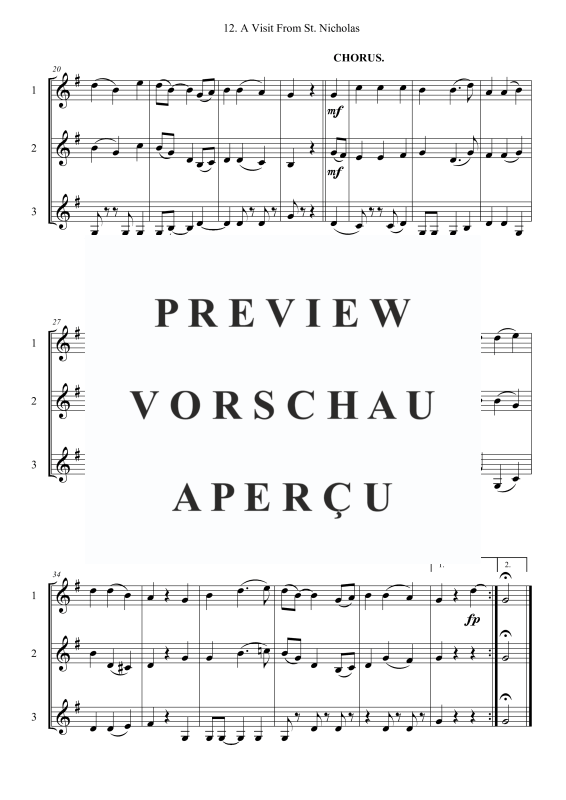 Produktgalerie: Seite 3 von 6 A Visit From St. Nicholas, , Klarinetten Trio